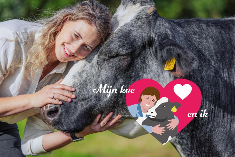 Britt Egbers en haar lievelingskoe Mini